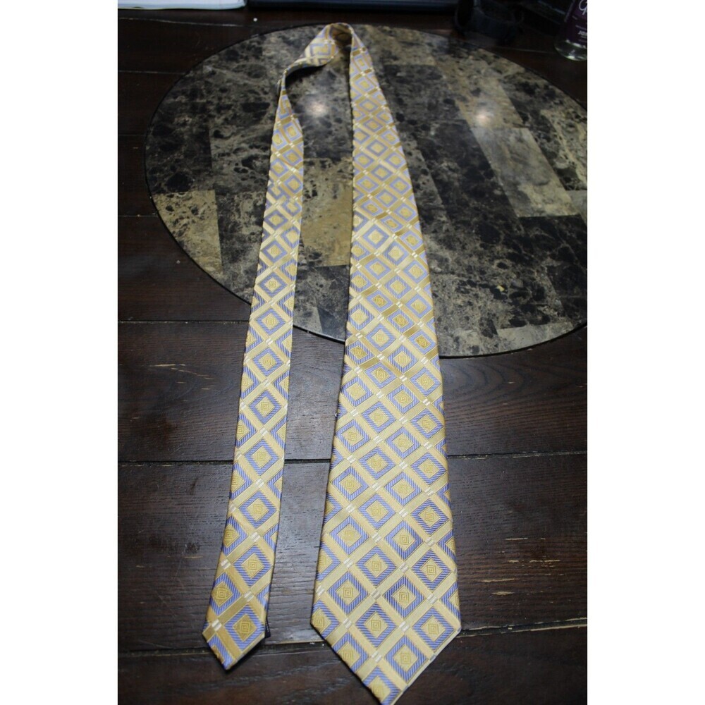 Croft & Barrow 100% Silk Yellow Adult Neck Tie NEW